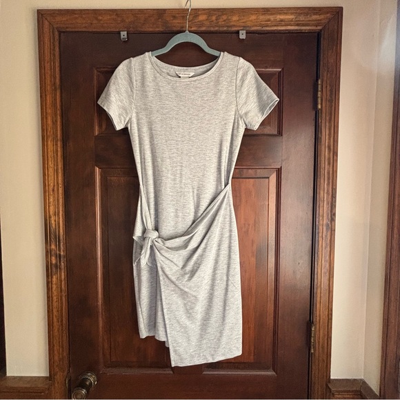 Club Monaco Dresses & Skirts - CLUB MONACO Heather Gray Twansia Sarong-Style Tie Waist Ponte Knit Dress. Sz: XS